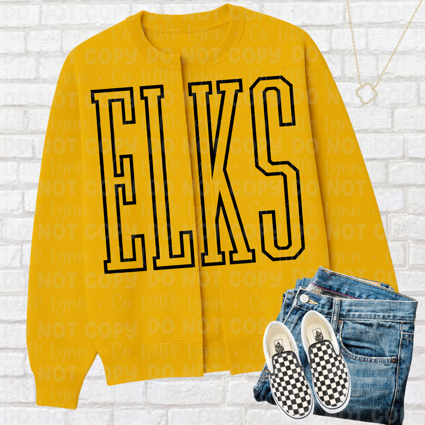 ELKS Split Crewneck Cardigan Yellow