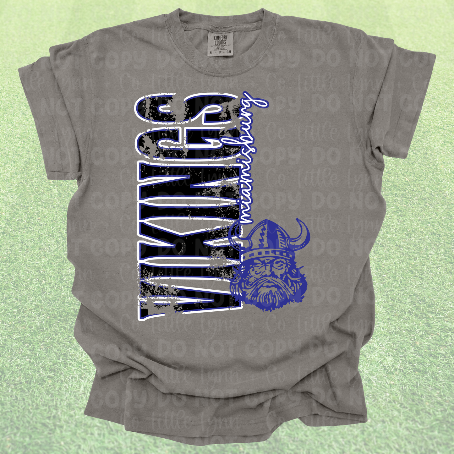 Vikings Varsity Distressed Graphic Tee