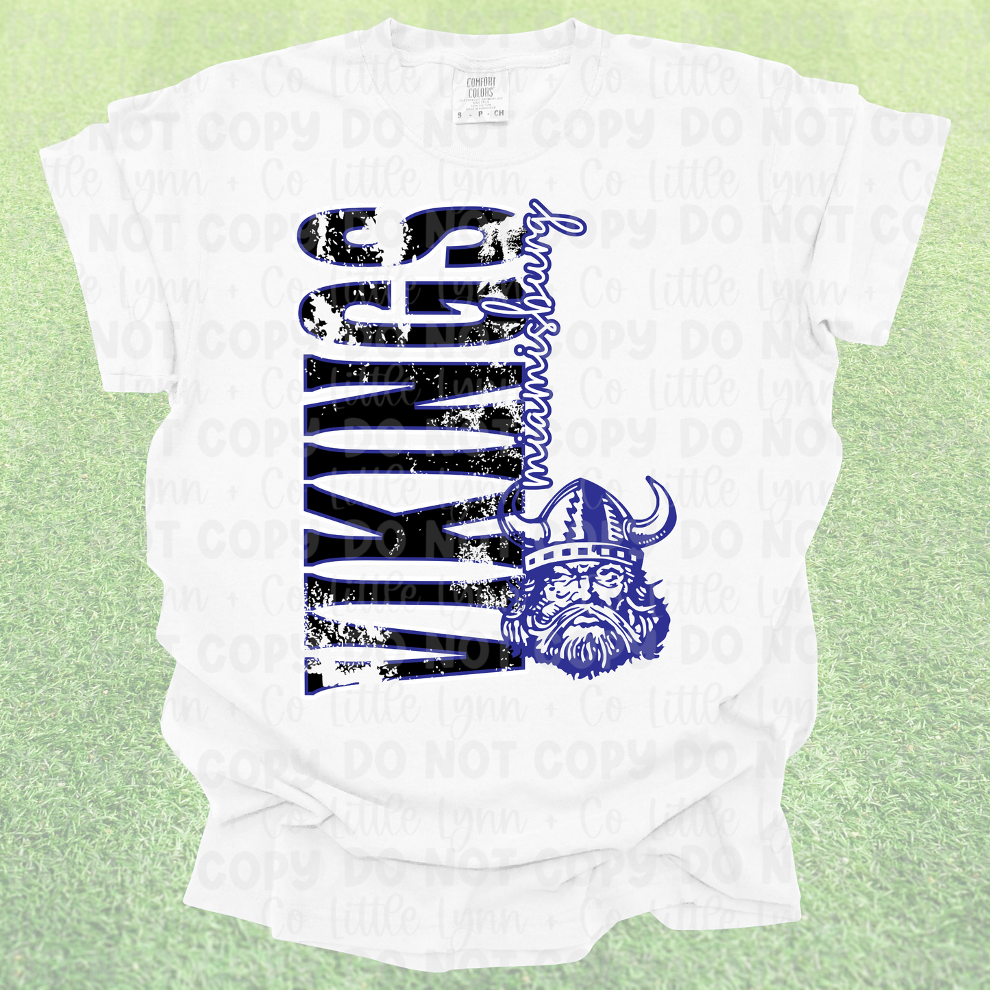 Vikings Varsity Distressed Graphic Tee