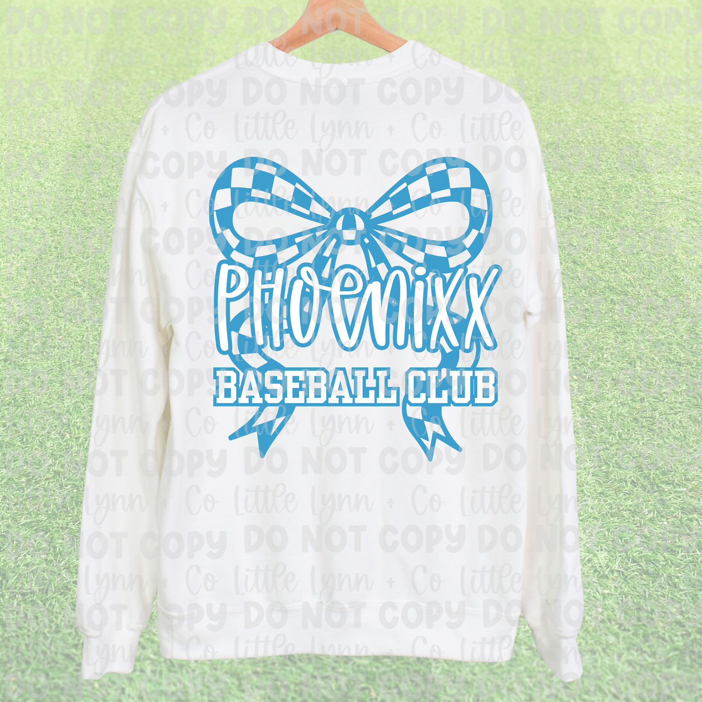 Phoenixx Baseball Club Bow Blue