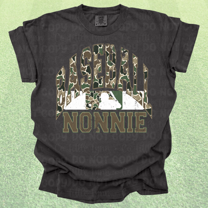 Camo Baseball Nonnie Tee