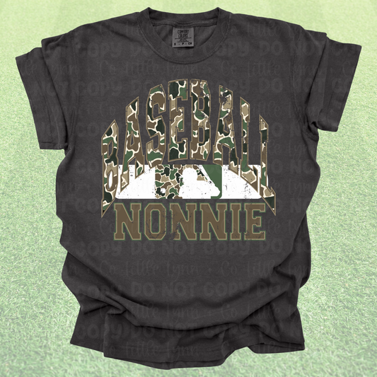 Camo Baseball Nonnie Tee