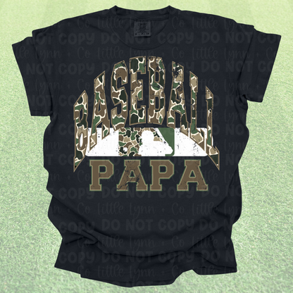 Camo Baseball Papa Tee