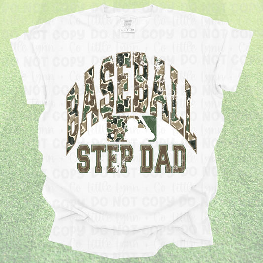 Camo Baseball Stepdad Tee