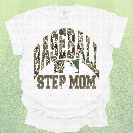 Camo Baseball Step Mom Tee