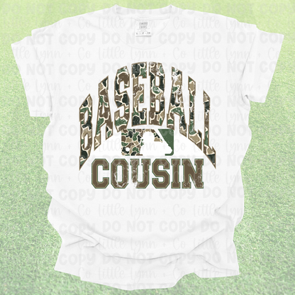 Camo Baseball Cousin Tee