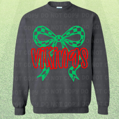 Vikings Big Holiday Bow