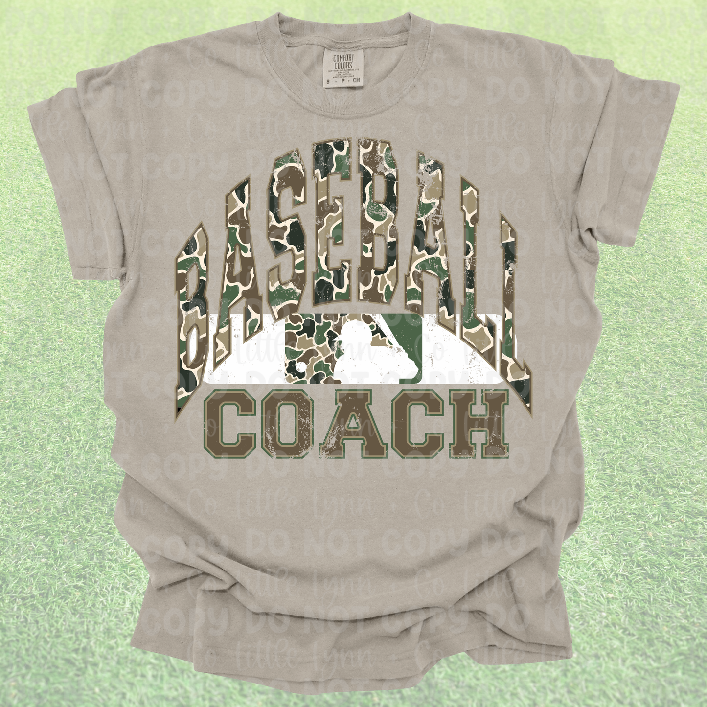 Camo Baseball Coach Tee