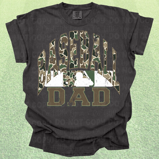 Camo Baseball Dad Tee