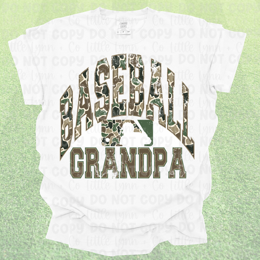 Camo Baseball Grandpa Tee