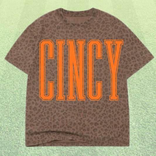 CINCINNATI Cheetah Varsity Tee