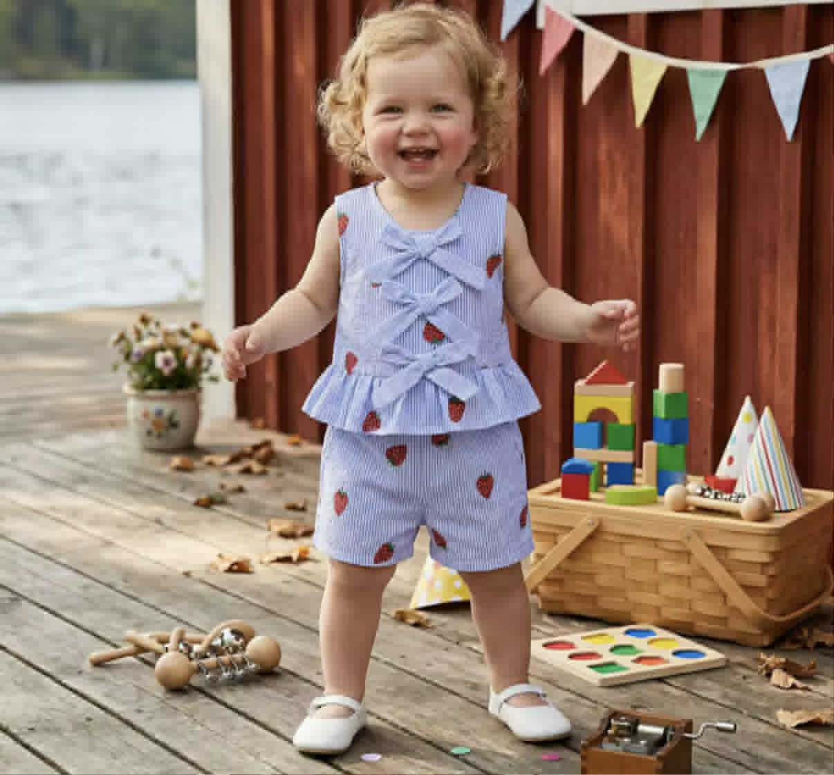 PREORDER - Strawberries + Bows Set