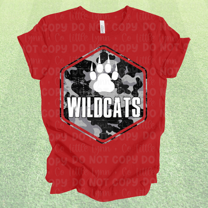 Wildcats Camo Crest Spirit Tee