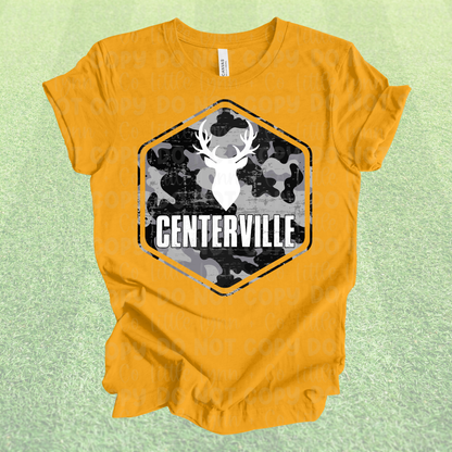 Centerville Camo Crest Spirit Tee