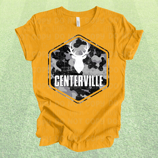 Centerville Camo Crest Spirit Tee