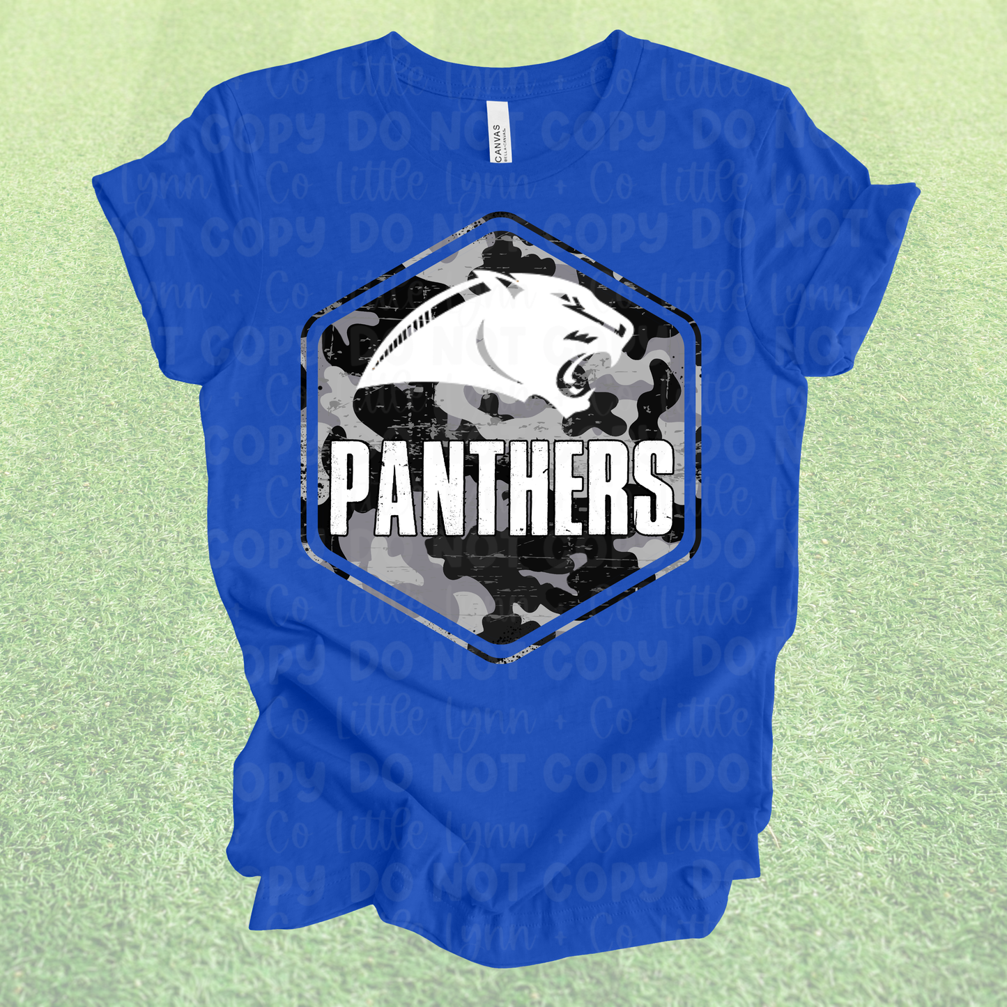 Panthers Camo Crest Spirit Tee