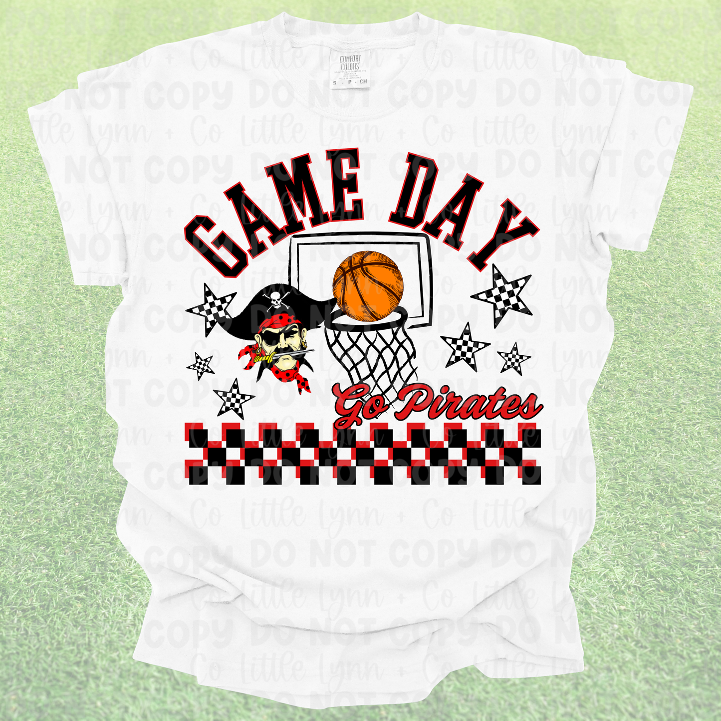 Game Day Pirates Basketball Tee