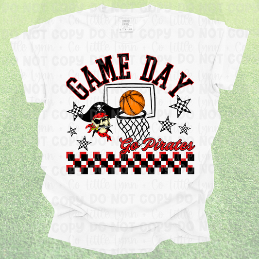 Game Day Pirates Basketball Tee
