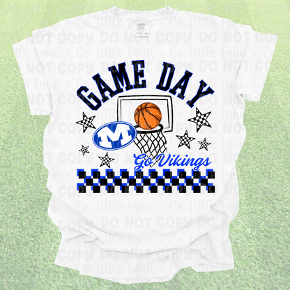 Game Day Vikings Basketball Tee