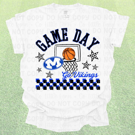 Game Day Vikings Basketball Tee