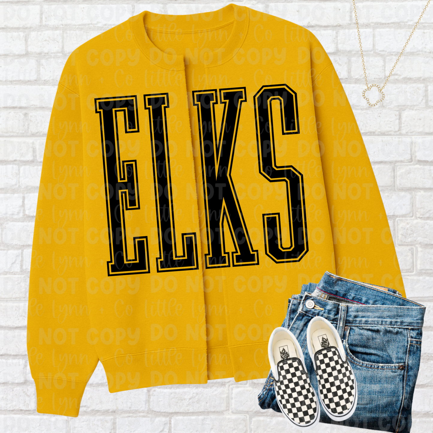 ELKS Split Crewneck Cardigan Yellow