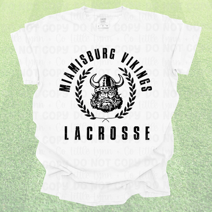 Black Vikings Lacrosse Crest